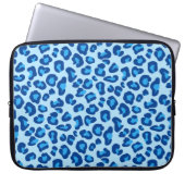 Leopard Print in Light Chambray to Dark Denim Blue Laptopschutzhülle (Vorderseite)