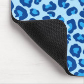 Leopard Print in Light Chambray to Dark Denim Blue Mousepad (Ecke)