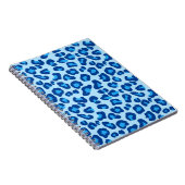 Leopard Print in Light Chambray to Dark Denim Blue Notizblock (Rechte Seite)