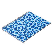 Leopard Print in Light Chambray to Dark Denim Blue Notizblock (Linke Seite)