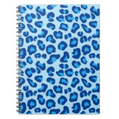 Leopard Print in Light Chambray to Dark Denim Blue Notizblock (Vorderseite)