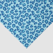 Leopard Print in Light Chambray to Dark Denim Blue Seidenpapier (Ausschnitt)