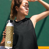 Leopard Print Individuelle Name Trinkflasche
