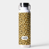 Leopard Print Individuelle Name Trinkflasche (Vorne)