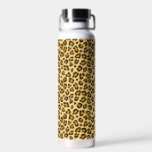 Leopard Print Individuelle Name Trinkflasche (Rückseite)