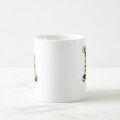 Leopard Print Initial h Lowercase und Name Kaffeetasse (Mittel)