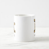 Leopard Print Initial k Lowercase und Name Kaffeetasse (Mittel)