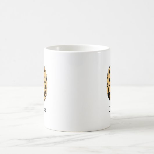 Leopard Print Initial o Lowercase and Name Kaffeetasse (Mittel)