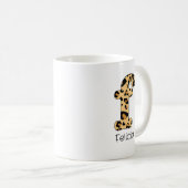 Leopard Print Initial of Lowercase and Name Kaffeetasse (VorderseiteRechts)