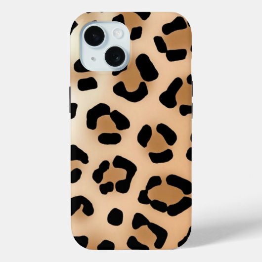 Leopard Print iPhone 15 Case-Mate iPhone Hülle (Rückseite)
