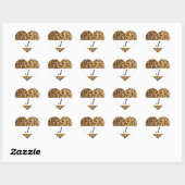 Leopard Print J Monogram Initials Merchandise Herz-Aufkleber (Blatt)