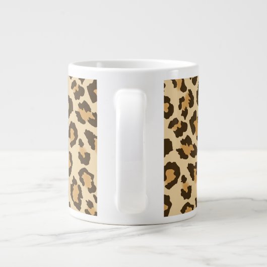 Leopard Print Jumbo Kaffee Tasse (Rückseite)