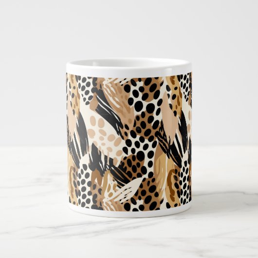Leopard Print Jumbo Tasse (Vorderseite)
