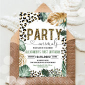 Leopard Print Jungle Geburtstag Einladung