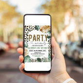 Leopard Print Jungle Geburtstag Einladung