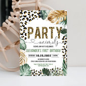 Leopard Print Jungle Geburtstag Einladung