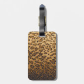 Leopard Print K Monogramm Initialen Gepäckanhänger (Rückseite vertikal)