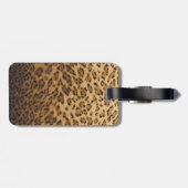Leopard Print K Monogramm Initialen Gepäckanhänger (Rückseite horizontal)