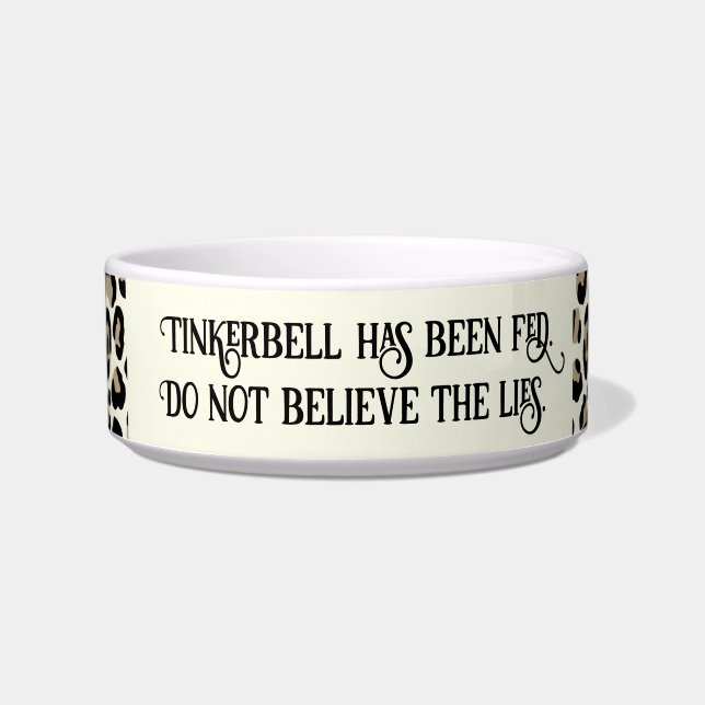 Leopard Print, Katze wurde humorvoll Gefüttert Napf (Vorderseite)