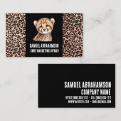 Leopard Print Kawaii Premier Visitenkarte (Vorne/Hinten)