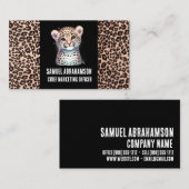 Leopard Print Kawaii Premier Visitenkarte (Vorne/Hinten)