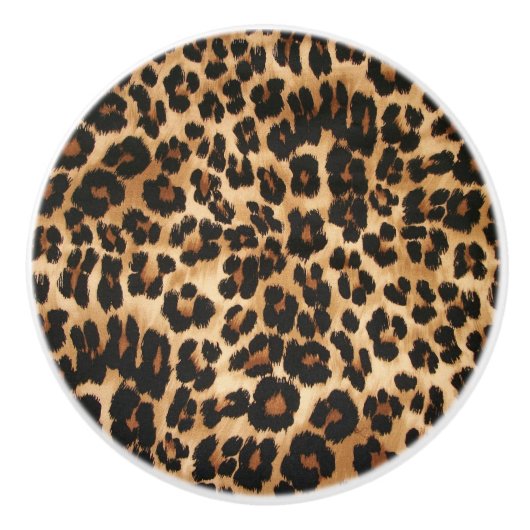 Leopard Print Keramik Cabinet Knock Keramikknauf (Vorderseite)