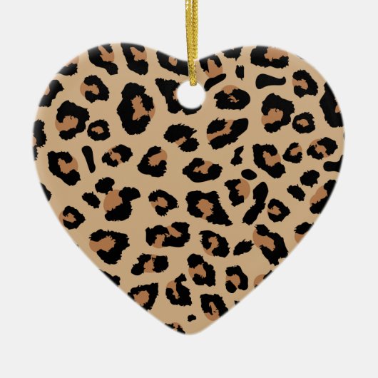 Leopard Print Keramik Ornament (Vorne)
