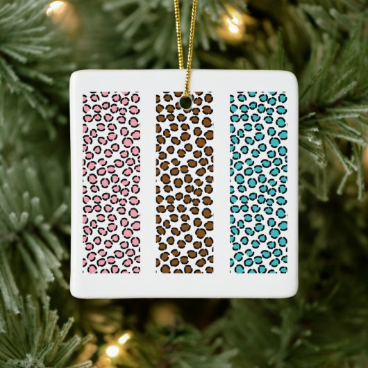 Leopard Print Keramikornament (Baum)