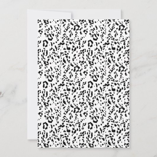 Leopard Print Kindergeburtstag Einladung (Rückseite)