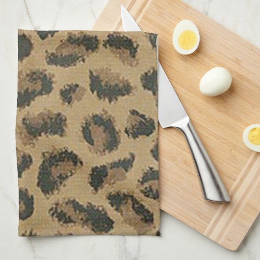 Leopard Print Kitchtuch Handtuch (Viertel Falte)