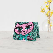 Leopard Print Kitty Mitteilungskarten (Gelbe Blume)