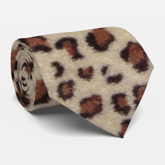 Leopard Print Krawatte (Gerollt)