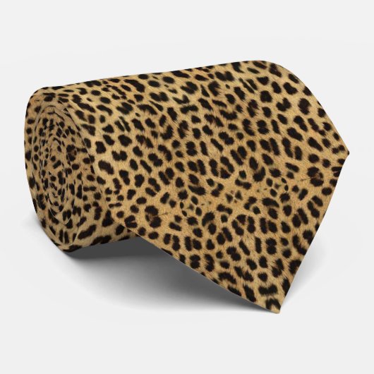 Leopard Print Krawatte (Gerollt)