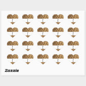 Leopard Print L Monogram Initials Merchandise Herz-Aufkleber (Blatt)