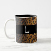 Leopard Print L Monogramm Initialen Coffee Tasse C (Links)
