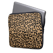 Leopard Print Laptop Sleeve (Vorderseite Links)