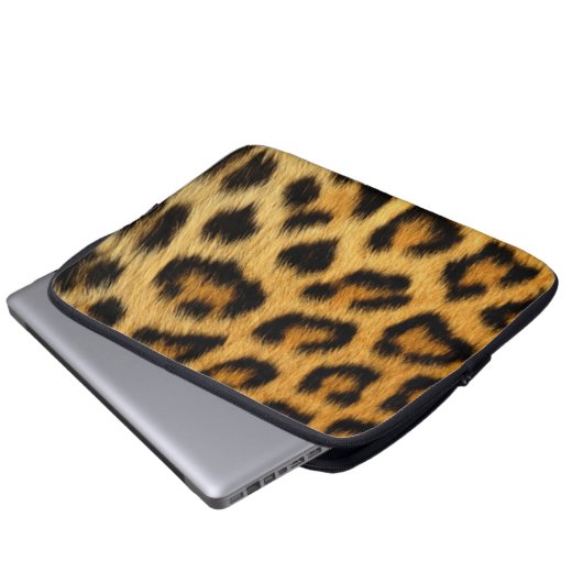 Leopard Print Laptopschutzhülle (Vorne Knopf)