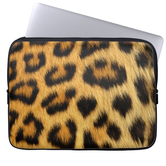 Leopard Print Laptopschutzhülle (Vorderseite)