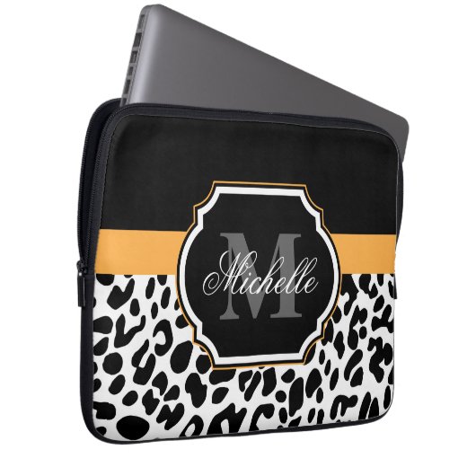 Leopard Print Laptopschutzhülle (Vorne Rechts)