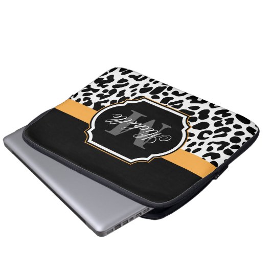 Leopard Print Laptopschutzhülle (Vorne Knopf)