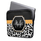 Leopard Print Laptopschutzhülle (Vorderseite Links)