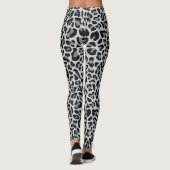 Leopard Print Leggings Grau Grau Silver Black (Rückseite)
