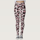 Leopard Print Leggings Rose Gold Black (Vorderseite)