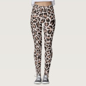 Leopard Print Leggings Rose Gold Hipster Chic (Vorderseite)