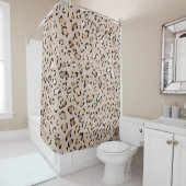Leopard Print, leuchtende Goldstriche. Duschvorhang (Beispiel)