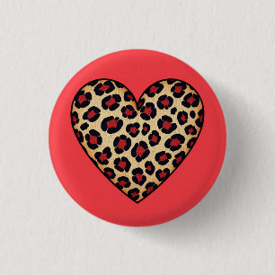 Leopard Print Liebe Button