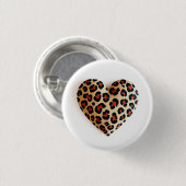 Leopard Print Liebe Button (Vorne & Hinten)