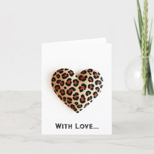 Leopard Print Liebe Feiertagskarte