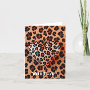 Leopard Print Liebe Feiertagskarte