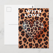 Leopard Print Liebe Postkarte (Vorne/Hinten)
